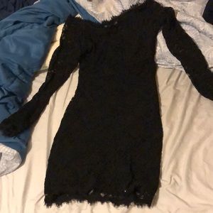 Tight black lance dress